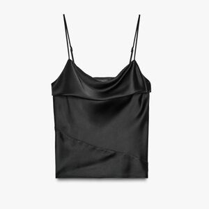 Black Satin Cami Top